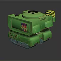 Green Tank Inspired Furniture Design With Track Details And Decorative Elements