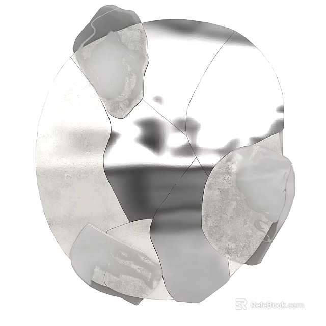Modern Decorative Mirror With Unique Shape And Artistic Design For Home Interiors 3d model 