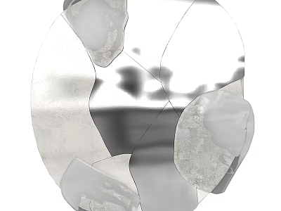 Modern Decorative Mirror With Unique Shape And Artistic Design For Home Interiors 3d model