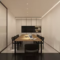Modern Public Office Space With Workstations Ergonomic Chairs Green Plants And Pendant Lights