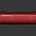Red Cylindrical Storage Bag With White Branding For Burnshield Fire Thermal Blanket