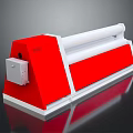 Red And White Industrial Machine With Roller And Control Box Structure