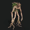 Tree Like Monster With Root Limbs Branch Antlers And Green Foliage