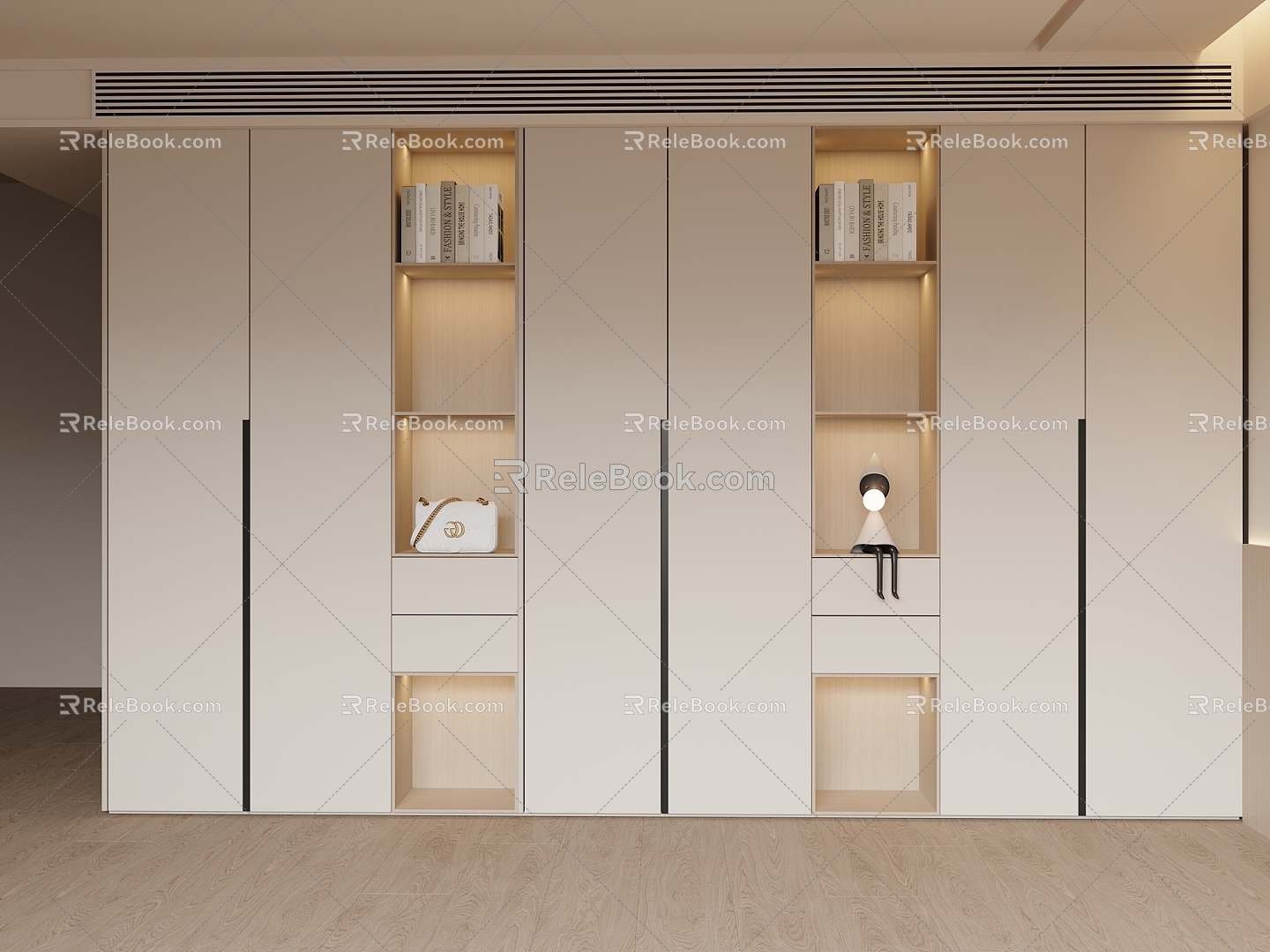 Children's wardrobe Cream style wardrobe 3d model