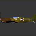 Camouflage Aircraft Model With Brown Yellow Paint And Red Blue Wing Markings