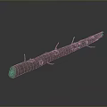 Natural Wooden Log With Rough Surface And Small Branches For Decorative Home Use