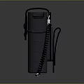 Portable Cylindrical Daily Use Tool With Leather Holster And Coiled Cord Design