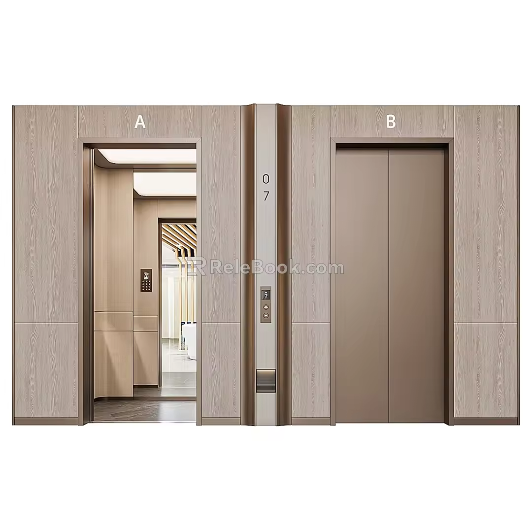 modern elevator 3d model