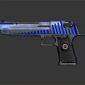 12GAG Striped Blue Gray Modern Pistol With Tactical Design And Sleek Appearance