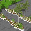 Modern Tree Planters Design With Trees And Green Plants In Urban Landscape