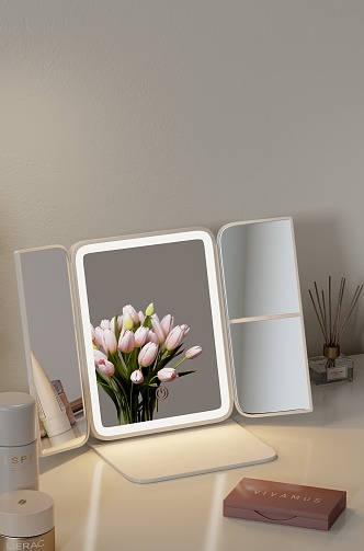 makeup mirror makeup table cosmetic mirror 3d model