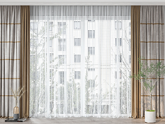 Modern Curtains 3d model