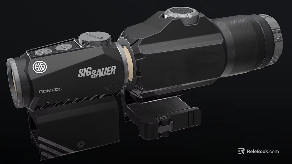 SIGSAUER ROMEO5 Red Dot Sight With Adjustable Knobs And Digital Control Features 3d model 