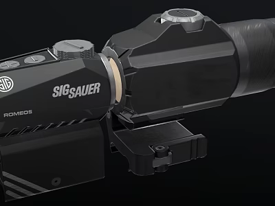 SIGSAUER ROMEO5 Red Dot Sight With Adjustable Knobs And Digital Control Features 3d model