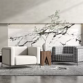 Modern Casual Sofa Combination Single Sofa 3d model
