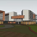 Modern Factory Building Industrial Park Science and Technology Park Science and Technology Sense Factory Building Office Pilot Plant 3d model