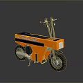 RETROBIKE Orange Motorcycle With Black Seat Modern Design And Classic Wheels