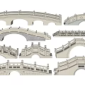 Chinese style bridge stone bridge landscape bridge stone arch bridge arch bridge stone bridge 3d model