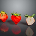 strawberry fruit fresh fruit seasonal fruit 3d model