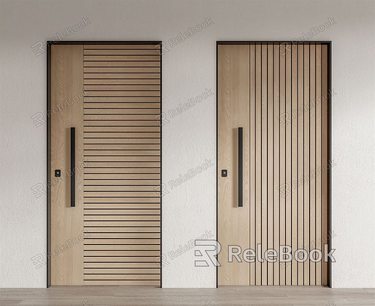 Modern swing door entry door model