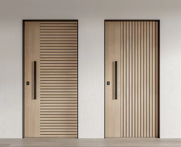 Modern swing door entry door 3d model