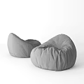 Gray Fabric Bean Bag Chairs Modern Comfortable Design For Living Room