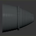 Metallic Gray Industrial Mechanical Part Featuring Ring Structure Mesh Design And Smooth Surface