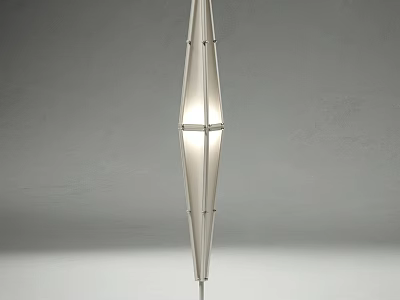 Modern Geometric Floor Lamp With Metal Frame Transparent Shade And Soft Light 3d model