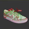 Stylish White And Gray Casual Lifestyle Sneakers With Laces Green Accent Tag And Reflective Sole