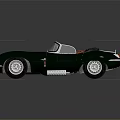 Vintage Green Convertible Sports Car With Red Interior And Classic Design