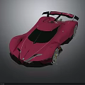 Pink Sports Car Featuring Sleek Modern Aerodynamic Design And Shiny Exterior
