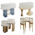 Modern Glass Display Cabinets With Gold Metal Frames And Curved Designs