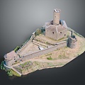 Monuments Sites Sites Sites Ruins Castle Fortress Ancient Castle Ancient Ruins Realistic 3d model