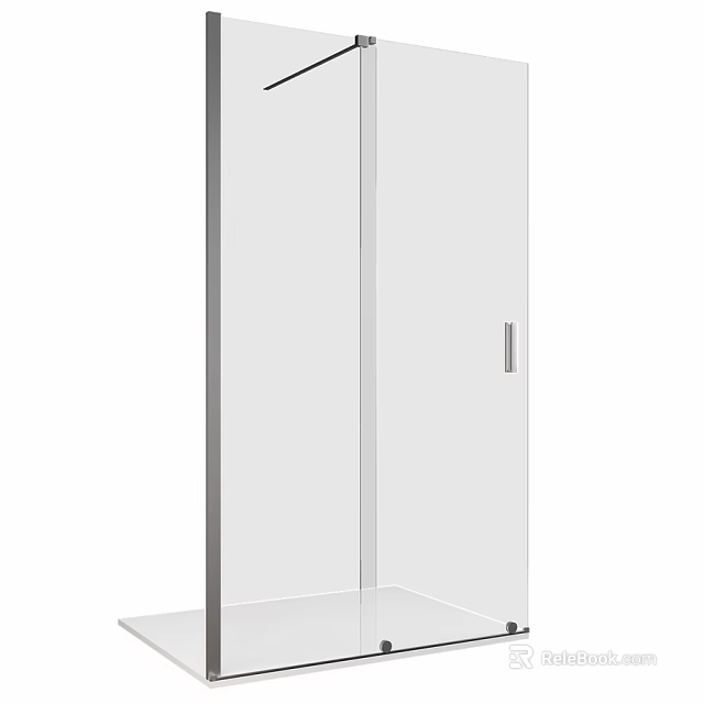 Modern Shower Sauna Enclosure With Transparent Glass Door And Stainless Frame 3d model 
