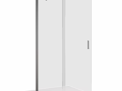 Modern Shower Sauna Enclosure With Transparent Glass Door And Stainless Frame 3d model