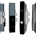 Modern Smart Door Handles With Digital Locks And Fingerprint Scanners
