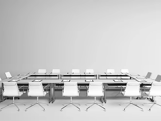 Conference tables and chairs 3d model