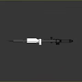 Modern Tactical Rifle With White Optic Sight Black Body And Detachable Magazine