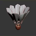 Premium Quality Badminton Shuttlecock With White Feathers And Orange Base Design
