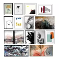 Diverse Wall Art Collection Featuring Paintings and Decorative Prints