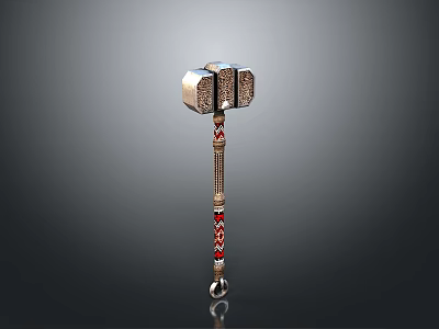 Hammer Warhammer Cartoon Hammer Magic Hammer Thor's Hammer Ancient Weapons Cold Weapons Medieval Items 3d model