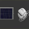Solar Panel Powered Computer Cooling Fan With Efficient Energy Saving Design For PC 3d model