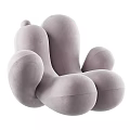Teal Plush Bean Bag Chair With Rounded Curved Design And Soft Comfortable Fabric