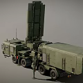 Military Green Functional Vehicle Equipped with Large Radar Antenna and Truck Chassis for Military Surveillance