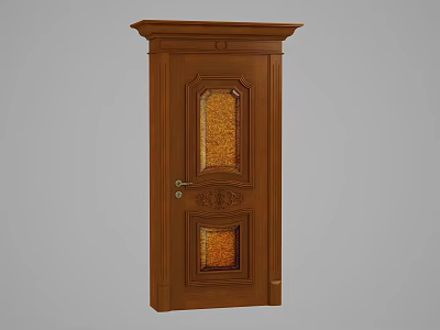 American solid wood gate 3d model