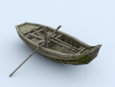 Boat, wooden boat, fishing boat, small boat 3d model