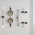 Modern Interior Wall Lamps With Circular Metal And Glass Design Elements 3d model