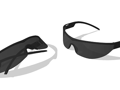 Stylish Black Jewelry Accessories With Sunglasses Inspired Frames And Modern Design 3d model