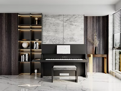 Modern Piano 3d model