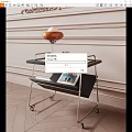 Modern Side Table Simple Solid Wood Metal Mobile Side Table Side Table Corner Table Storage Rack Combination Art Side Table 3d model